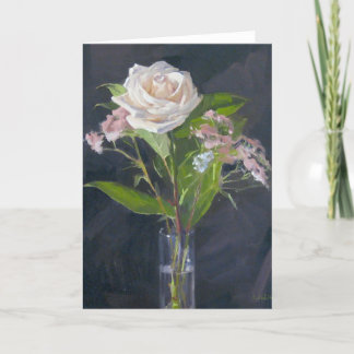 "Creamy Rose" Art Card Blank Greeting Card