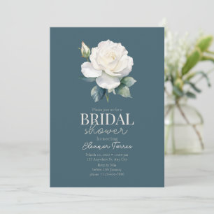 Creamy Rose Bridal Shower Invitation, minimalist  Invitation