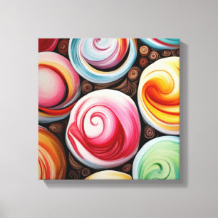 Creamy Swirls Canvas Print