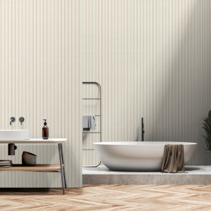 Creamy Vanilla and Beige Ticking Beautiful Wallpaper