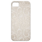 Creamy White & Gold Floral Paisley Swirls