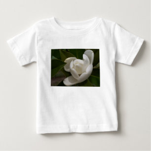 Creamy white magnolia flower bud baby T-Shirt