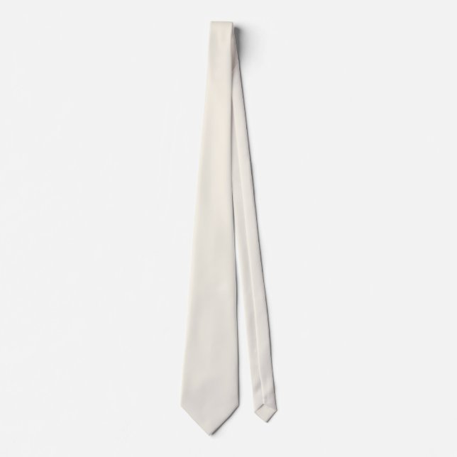 Creamy White Solid Colour Tie (Front)
