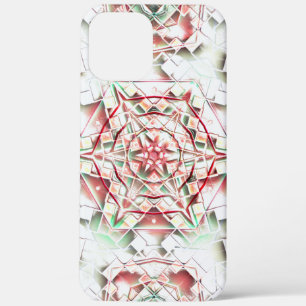 Creamy whitish salmon tiled kaleidoscope, star to  iPhone 12 pro max case