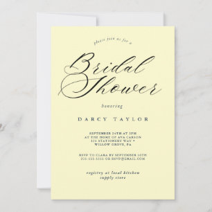 Creamy Yellow Bridal Shower Invitation