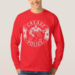 Crease Police Hockey Goalie Netminder T-Shirt