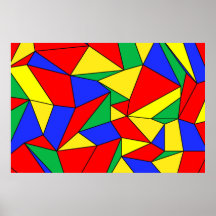 "Creases" Primary Colours Extra Large Print