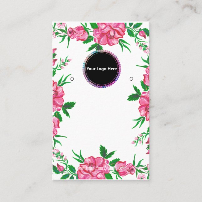Creat Your Custom Logo Earring Display Card  (Front)