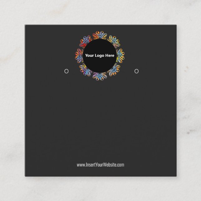Creat Your Custom Logo Earring Display Card  (Front)