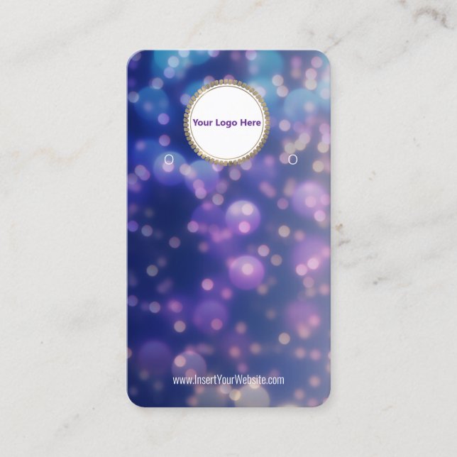 Creat Your Custom Logo Earring Display Card  (Front)