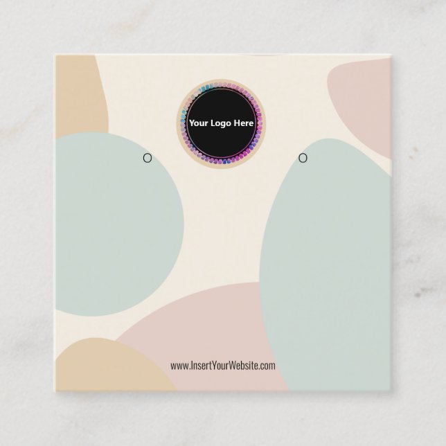 Creat Your Custom Logo Earring Display Card  (Front)
