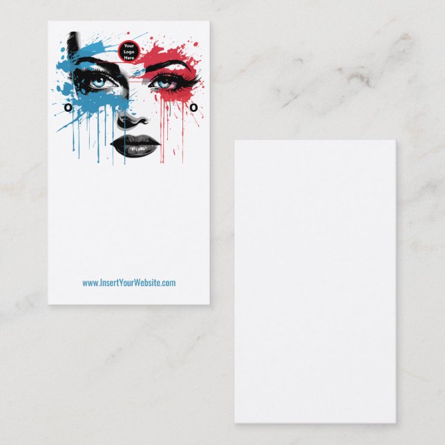 Creat Your Custom Logo Earring Display Card  (Front/Back)