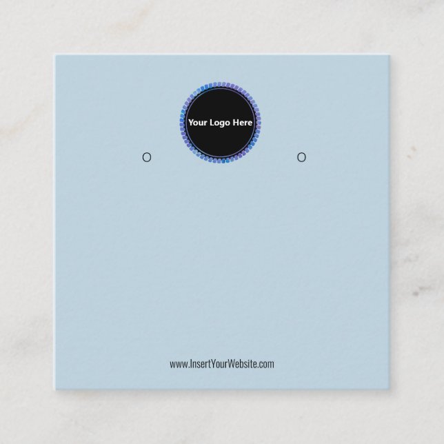 Creat Your Custom Logo Earring Display Card  (Front)