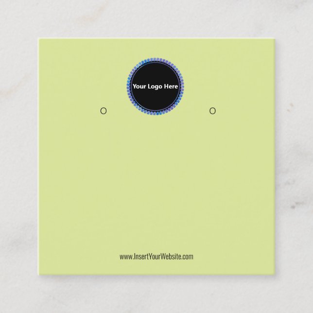 Creat Your Custom Logo Earring Display Card  (Front)