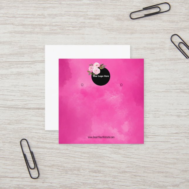 Creat Your Custom Logo Earring Display Card  (Front/Back In Situ)