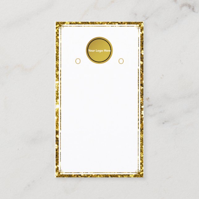 Creat Your Custom Logo Earring Display Card  (Front)