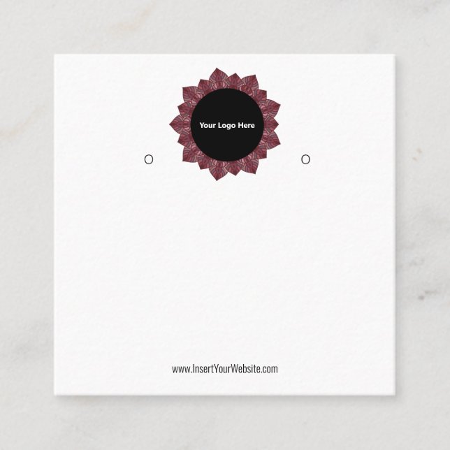 Creat Your Custom Logo Earring Display Card  (Front)
