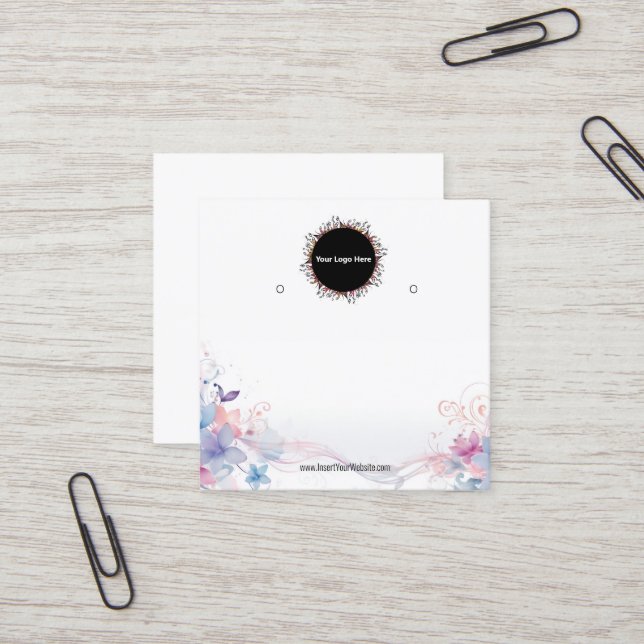 Creat Your Custom Logo Earring Display Card  (Front/Back In Situ)