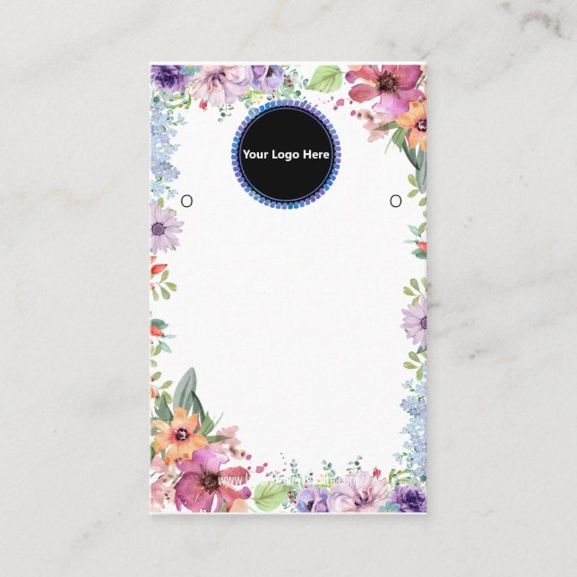 Creat Your Custom Logo Earring Display Card  (Front)