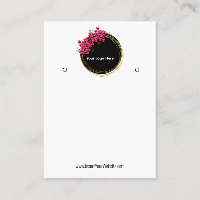 Creat Your Custom Logo Earring Display Card  (Front)