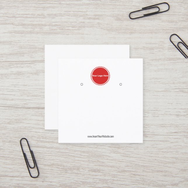 Creat Your Custom Logo Earring Display Card  (Front/Back In Situ)
