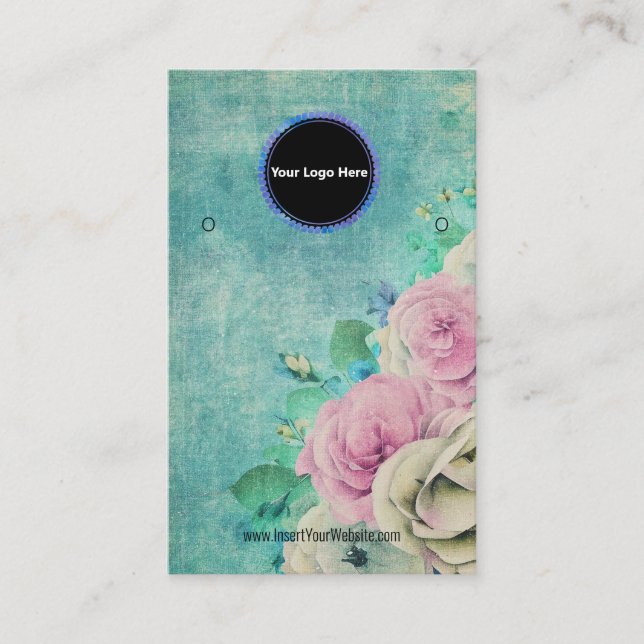 Creat Your Custom Logo Earring Display Card  (Front)