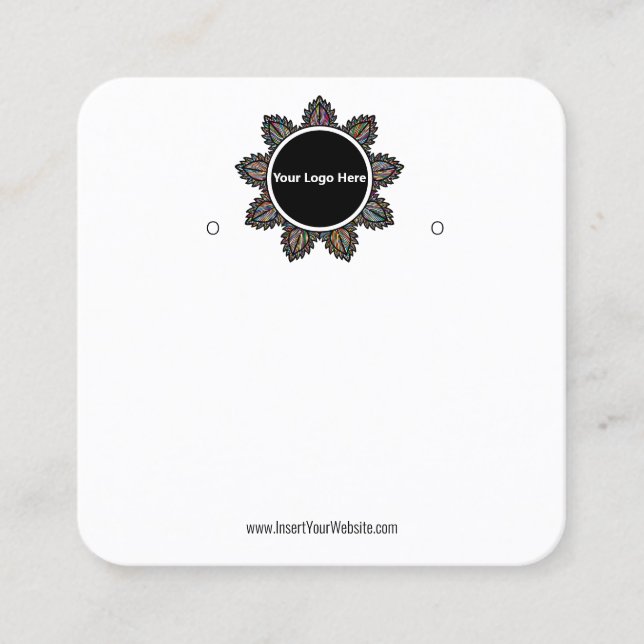 Creat Your Custom Logo Earring Display Card  (Front)