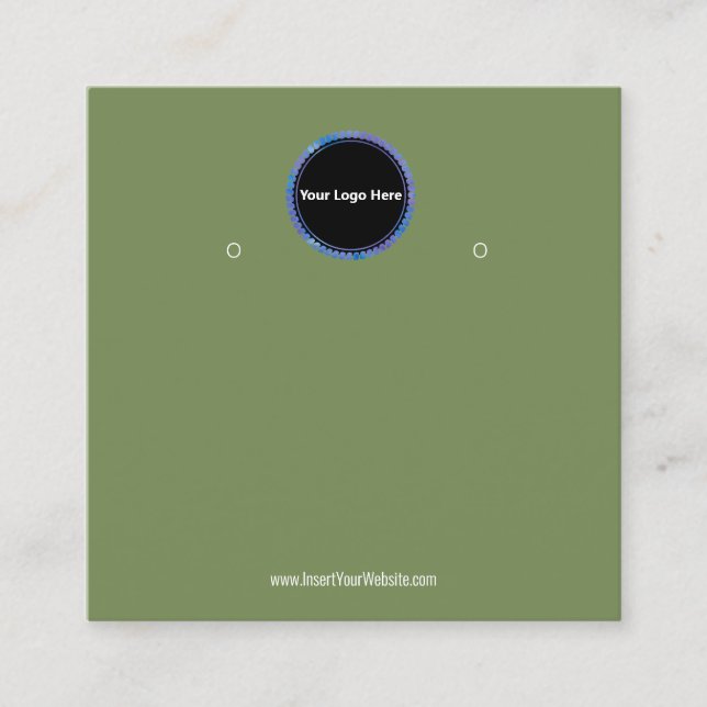 Creat Your Custom Logo Earring Display Card  (Front)