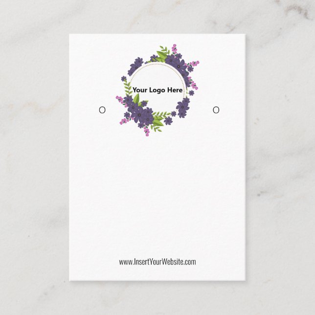 Creat Your Custom Logo Earring Display Card  (Front)