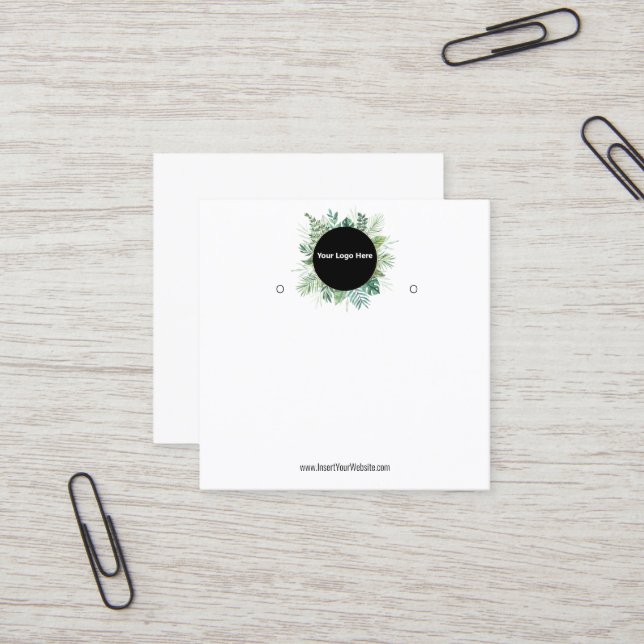 Creat Your Custom Logo Earring Display Card  (Front/Back In Situ)