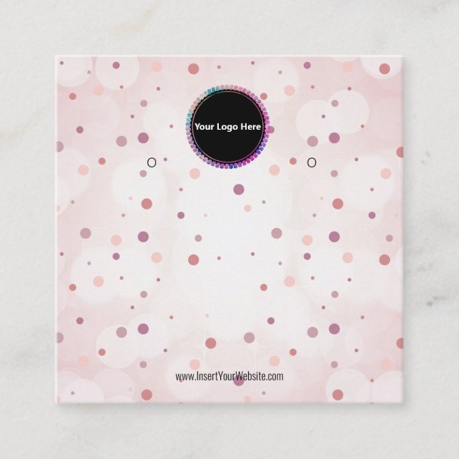 Creat Your Custom Logo Earring Display Card  (Front)