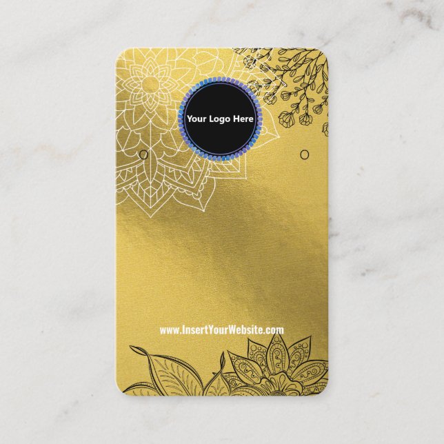 Creat Your Custom Logo Earring Display Card  (Front)