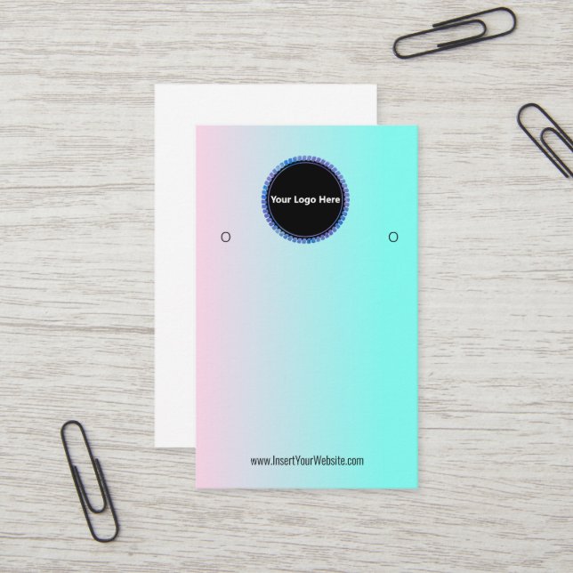 Creat Your Custom Logo Earring Display Card  (Front/Back In Situ)