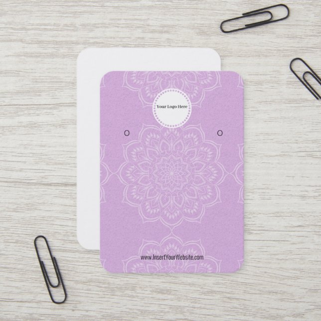 Creat Your Custom Logo Earring Display Card  (Front/Back In Situ)