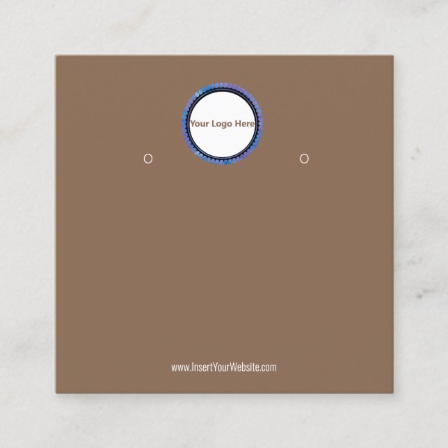 Creat Your Custom Logo Earring Display Card  (Front)