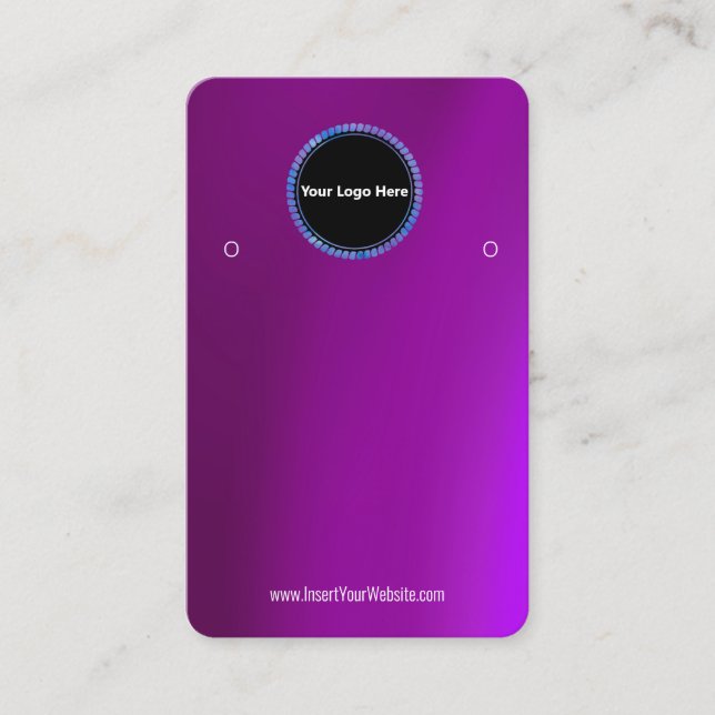 Creat Your Custom Logo Earring Display Card  (Front)
