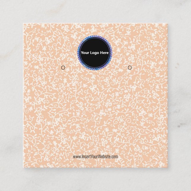 Creat Your Custom Logo Earring Display Card  (Front)