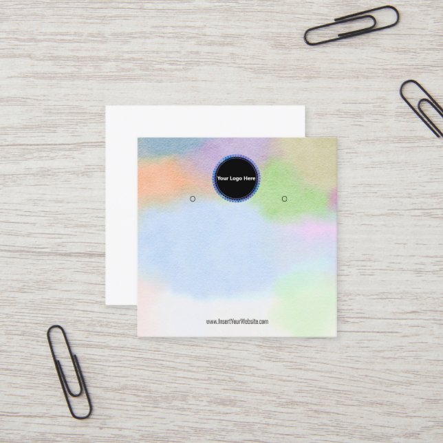 Creat Your Custom Logo Earring Display Card  (Front/Back In Situ)