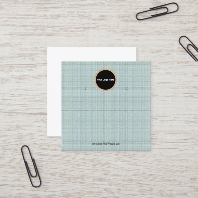 Creat Your Custom Logo Earring Display Card  (Front/Back In Situ)