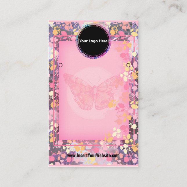Creat Your Custom Logo Earring Display Card  (Front)