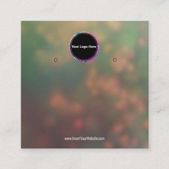 Creat Your Custom Logo Earring Display Card  (Front)