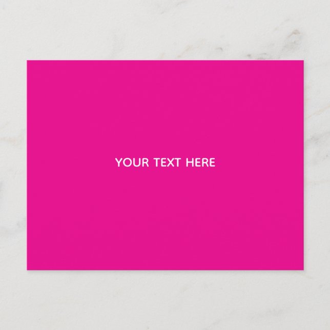 Creat Your Own Megenta Invitation Postcard (Front)