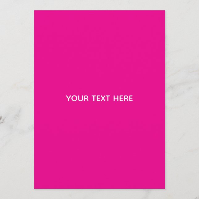 Creat Your Own Megenta Invitation Postcard (Front)