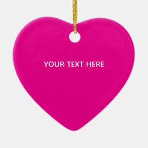 Creat Your Own Megenta Invitation Postcard Ceramic Tree Decoration