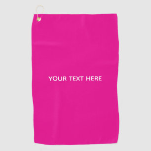 Creat Your Own Megenta Invitation Postcard Golf Towel