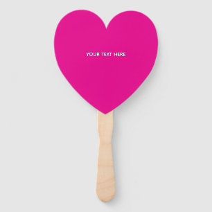 Creat Your Own Megenta Invitation Postcard Hand Fan