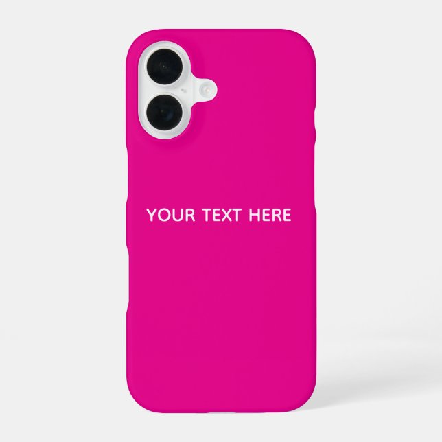 Creat Your Own Megenta Invitation Postcard iPhone 16 Case (Back)