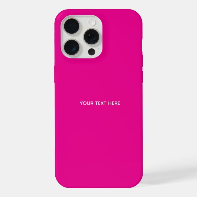 Creat Your Own Megenta Invitation Postcard iPhone Case (Back)