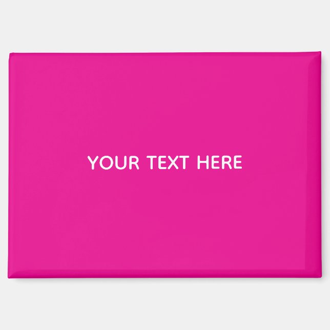Creat Your Own Megenta Invitation Postcard Magnet (Front)