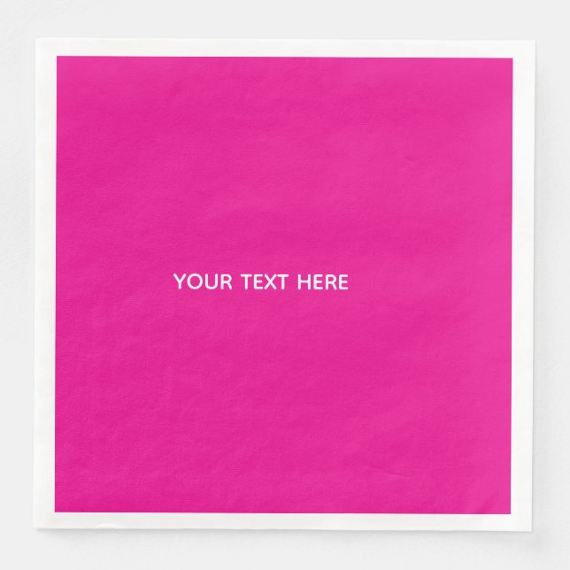 Creat Your Own Megenta Invitation Postcard Napkin (Front)
